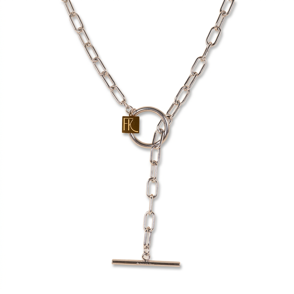CHAIN ​​CHOKER NECKLACE WITH T-CLASP