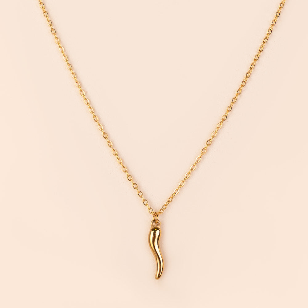 COLLANA GIROCOLLO CON CORNO PENDENTE PICCOLO