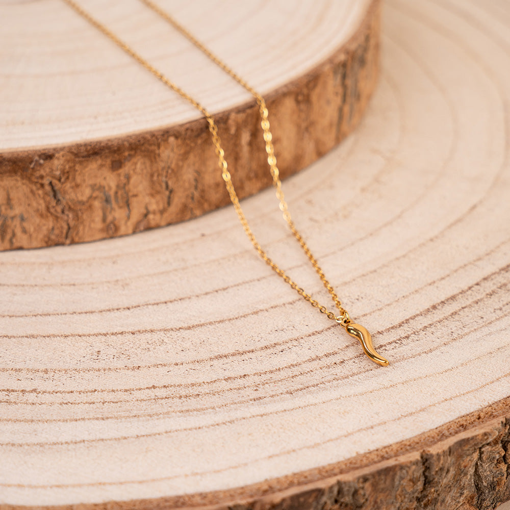 COLLANA GIROCOLLO CON CORNO PENDENTE PICCOLO