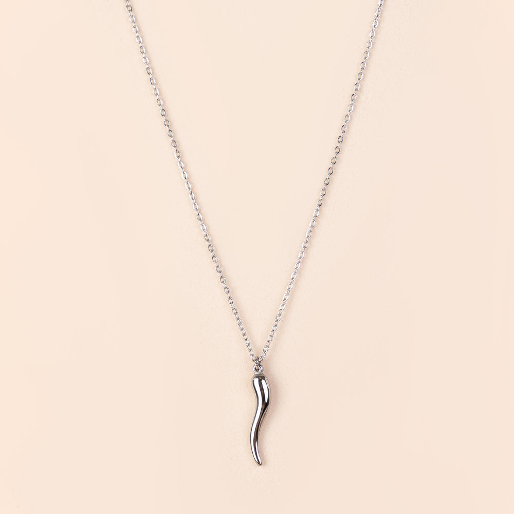 COLLANA GIROCOLLO CON  CORNO PENDENTE GRANDE