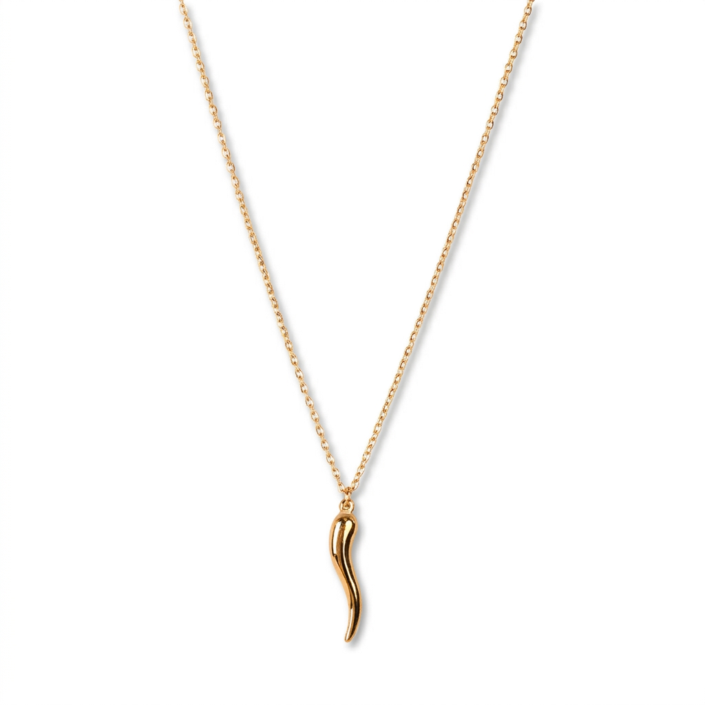 COLLANA GIROCOLLO CON  CORNO PENDENTE GRANDE