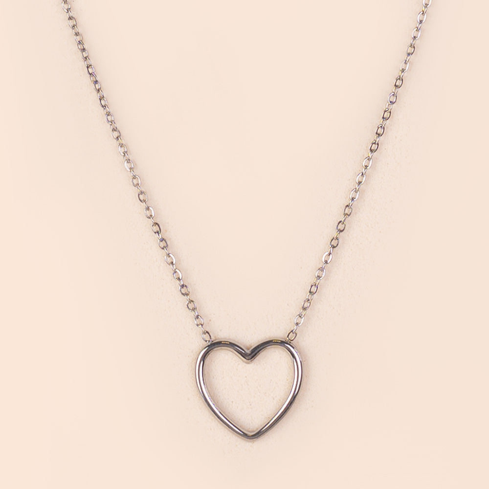 COLLANA GIROCOLLO A CATENA FINA CON CUORE