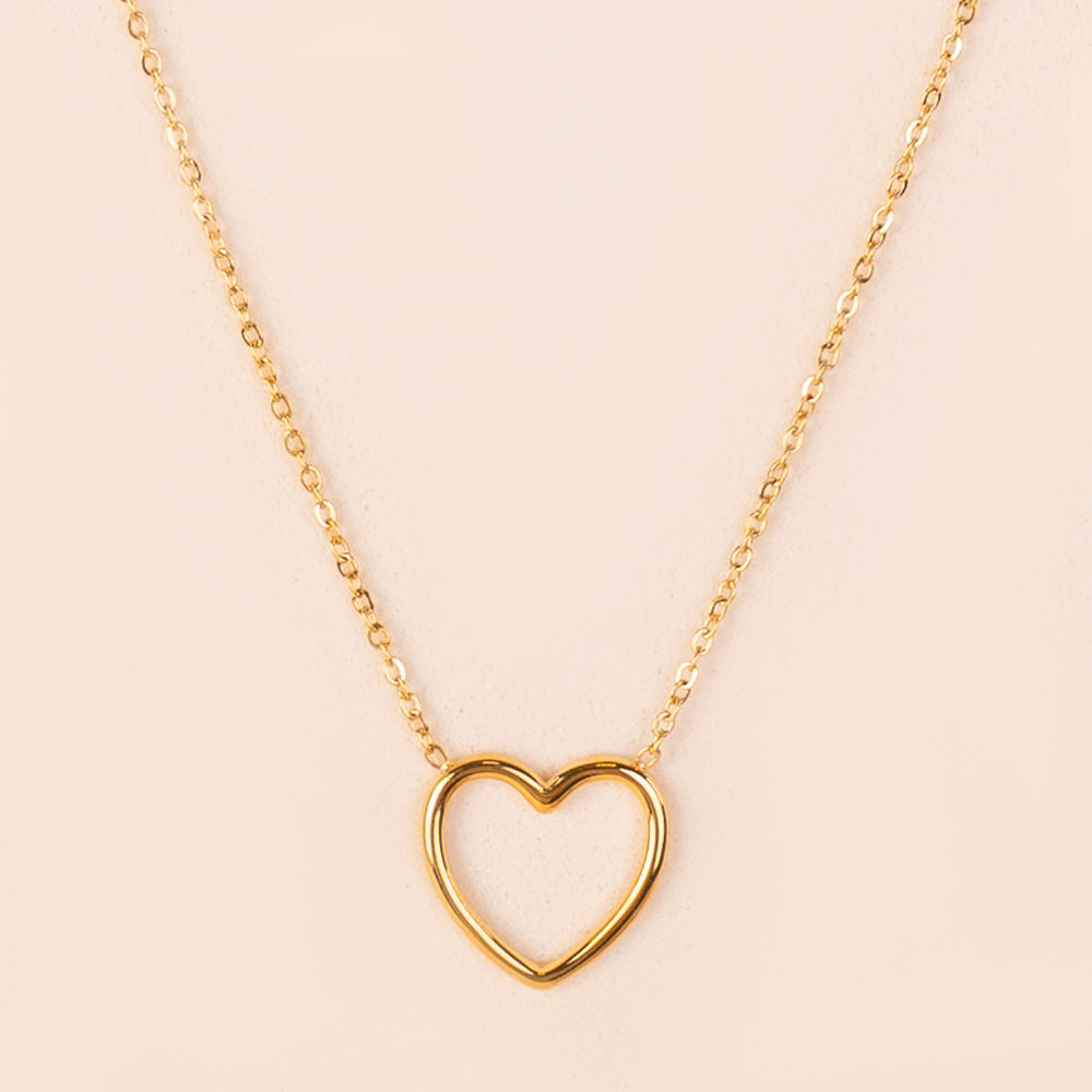 COLLANA GIROCOLLO A CATENA FINA CON CUORE