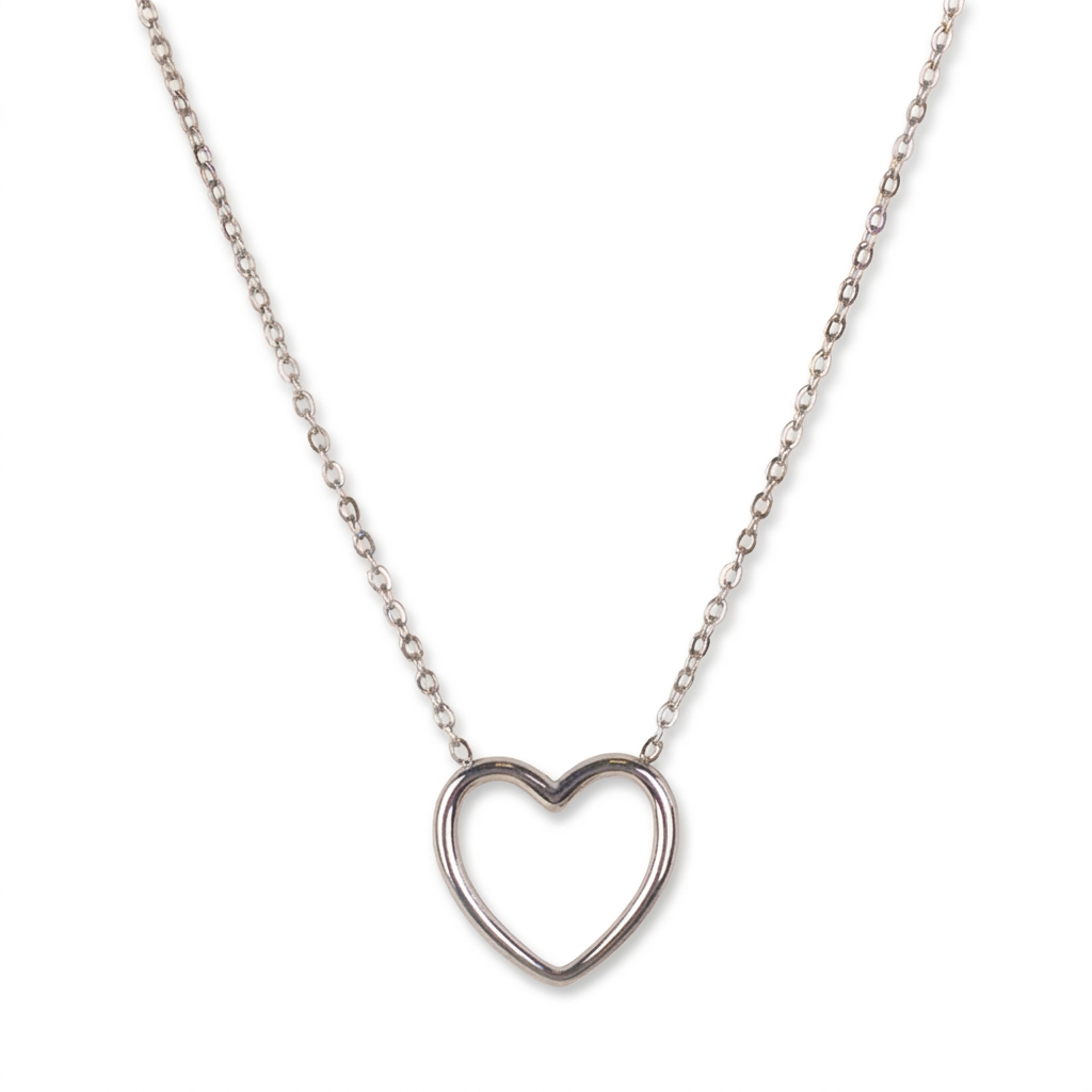 COLLANA GIROCOLLO A CATENA FINA CON CUORE