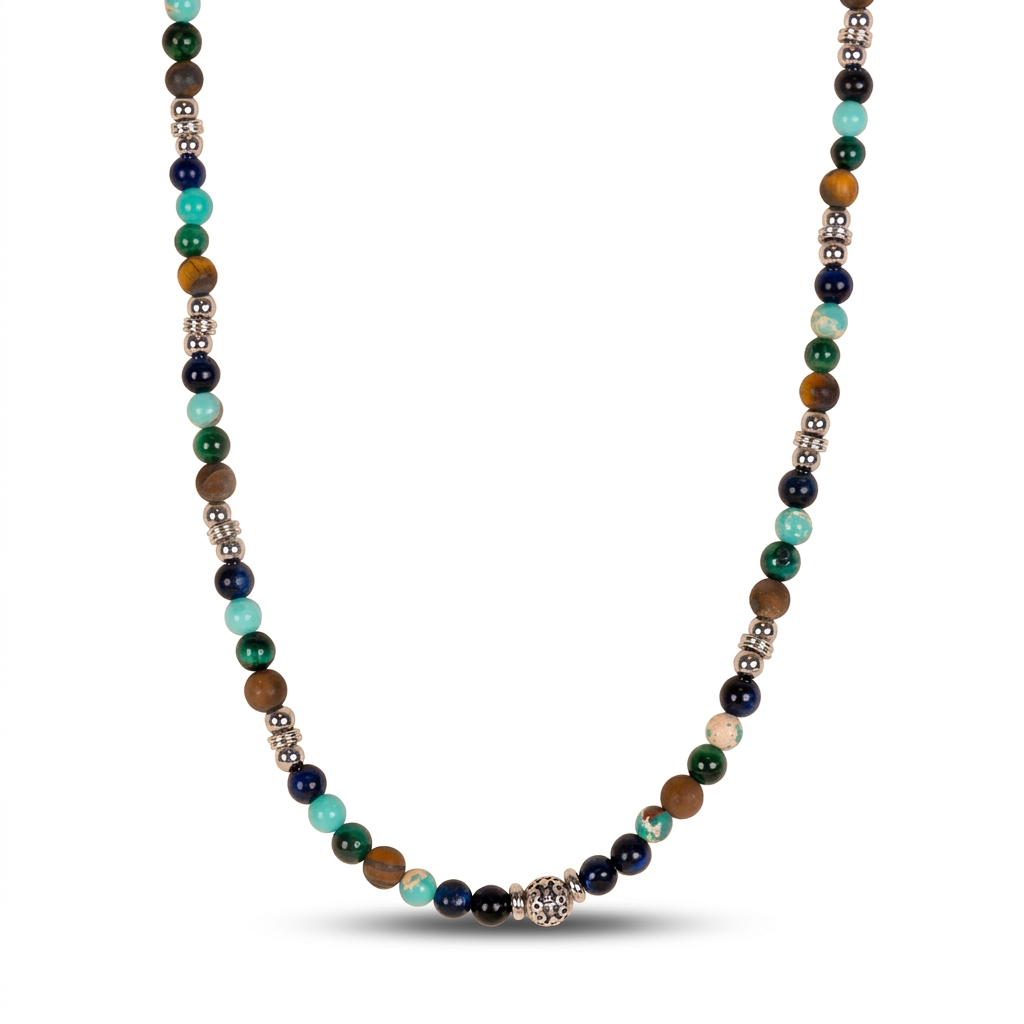 LONG NECKLACE WITH HARD STONES
