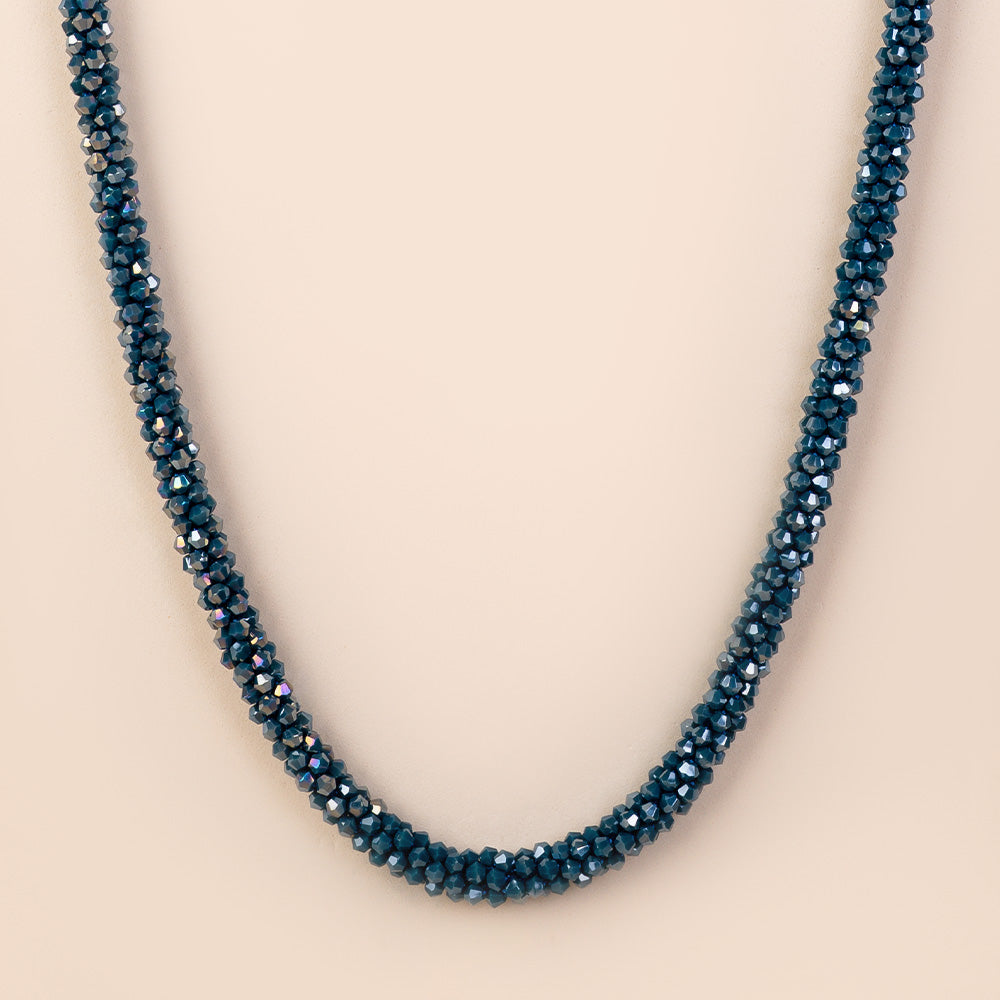 COLLANA LUNGA CRISTALLI SFACCETTATI