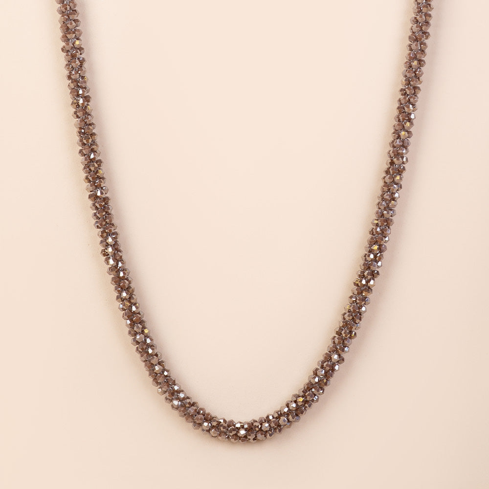 COLLANA LUNGA CRISTALLI SFACCETTATI