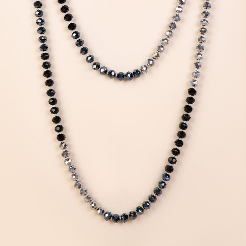 COLLANA LUNGA CON CRISTALLINI SFACCETTATI