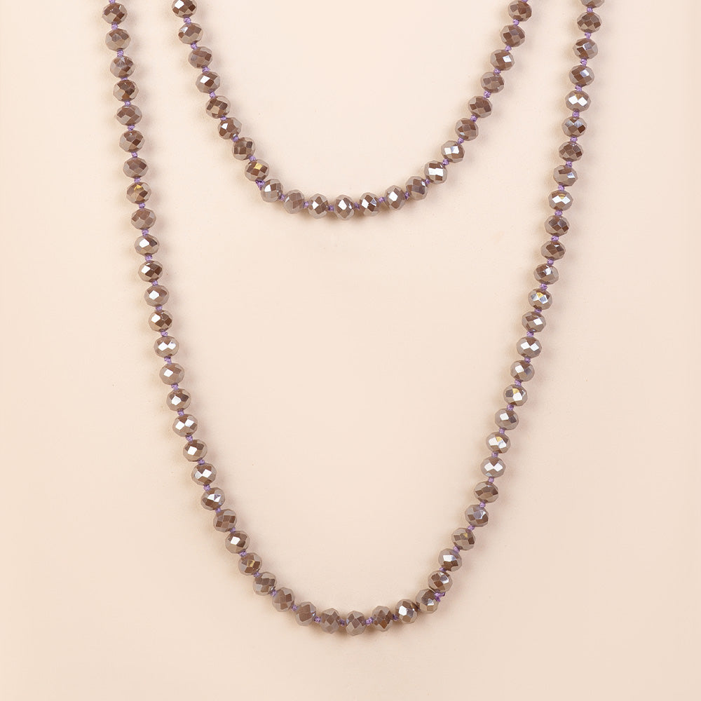 COLLANA LUNGA CON CRISTALLINI SFACCETTATI
