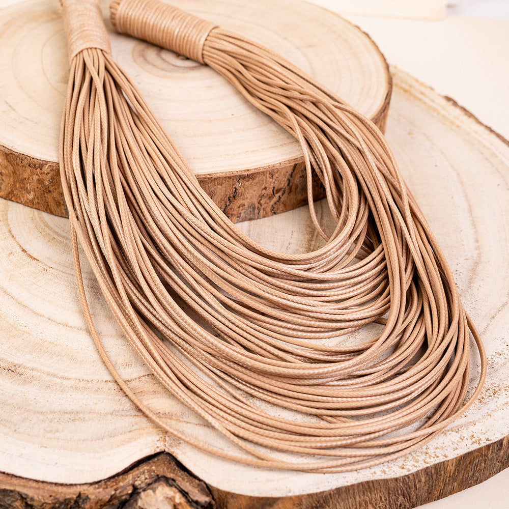 COLLANA MULTIFILO CON FILI IN TESSUTO LUCIDI