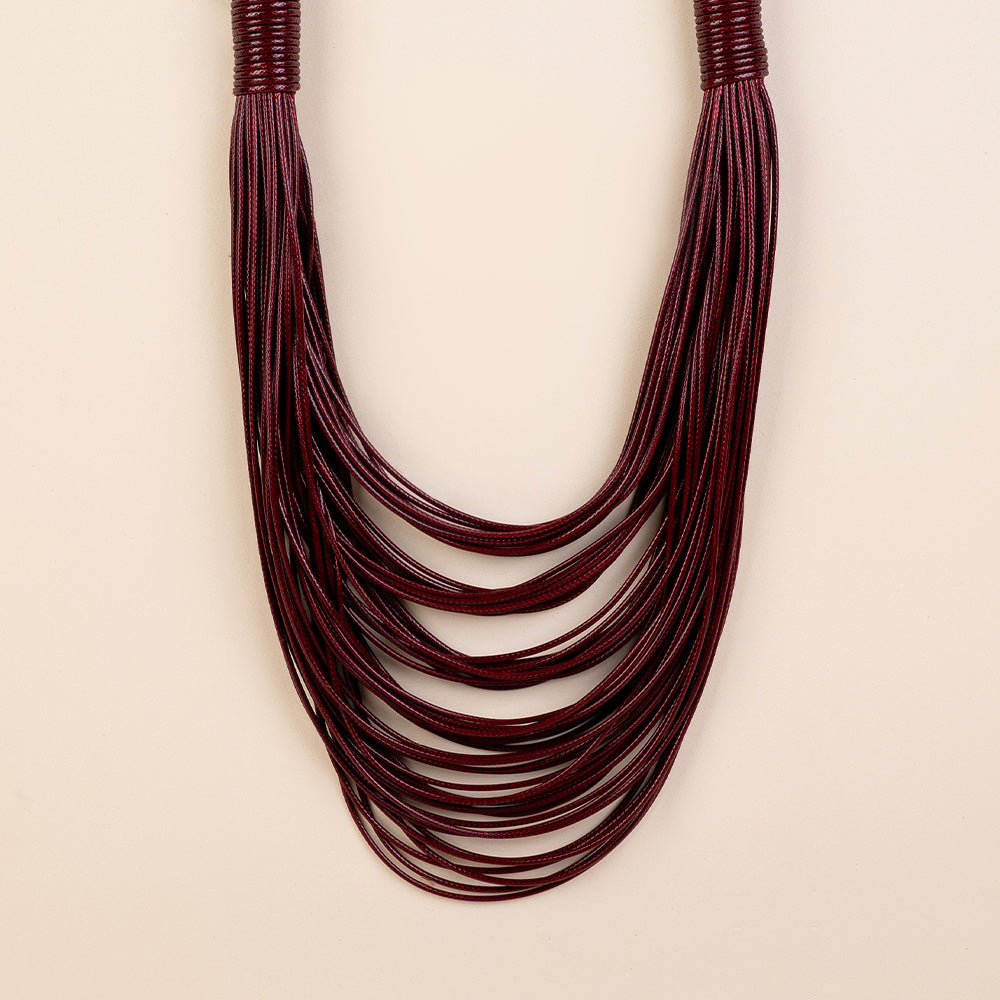COLLANA MULTIFILO CON FILI IN TESSUTO LUCIDI