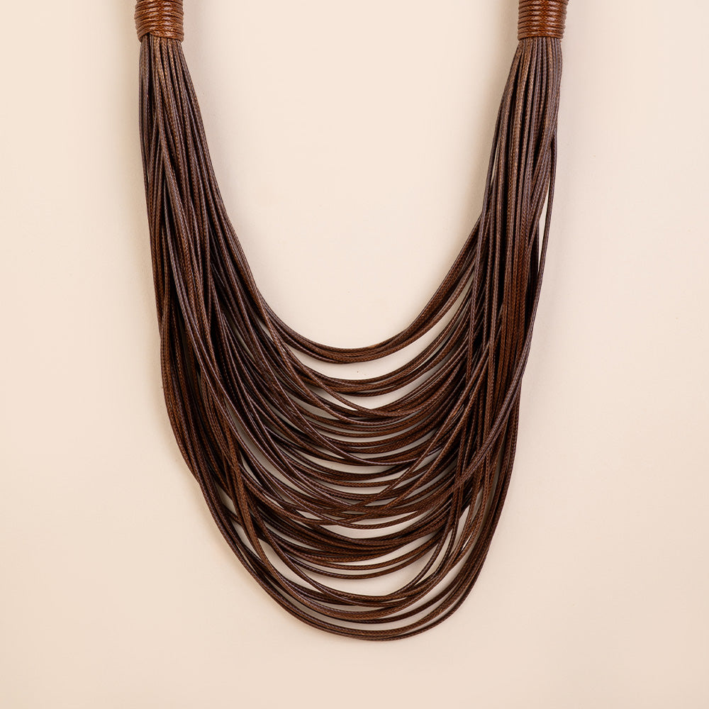COLLANA MULTIFILO CON FILI IN TESSUTO LUCIDI