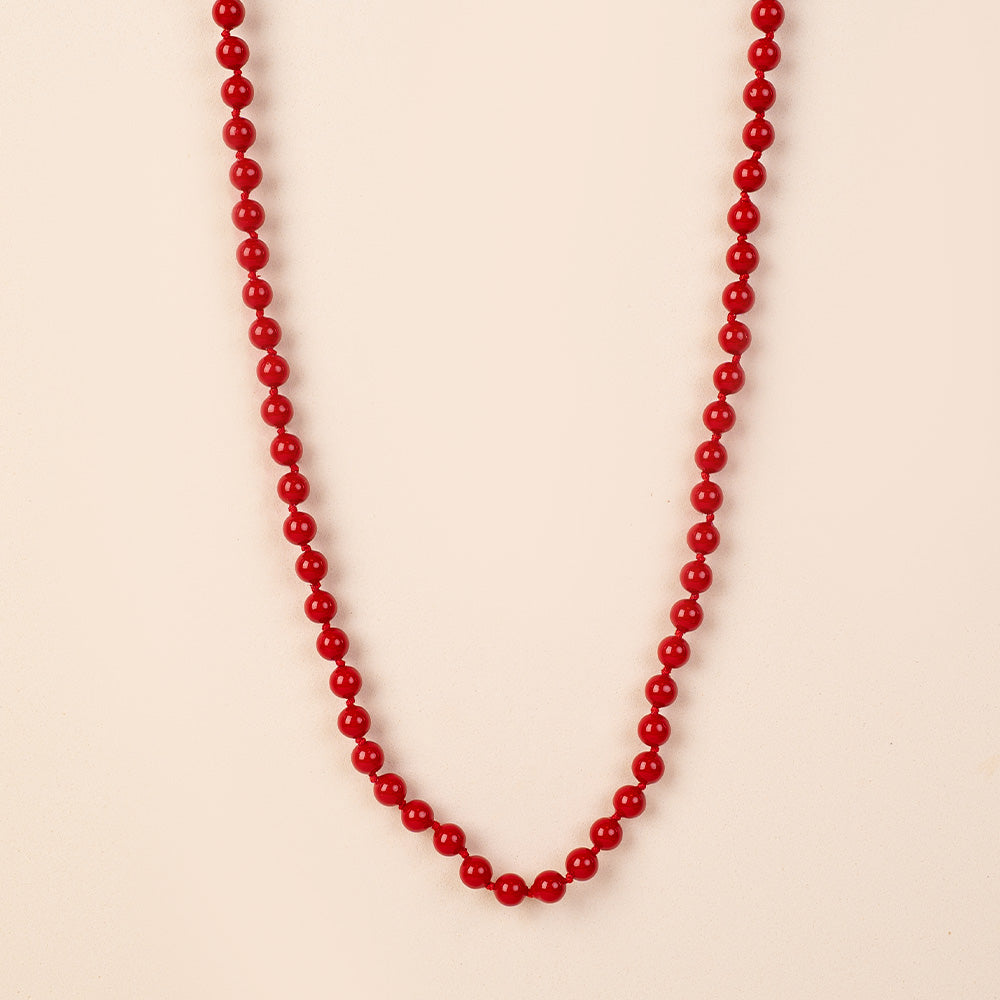 COLLANA A GIROCOLLO DI PERLE CON NODI