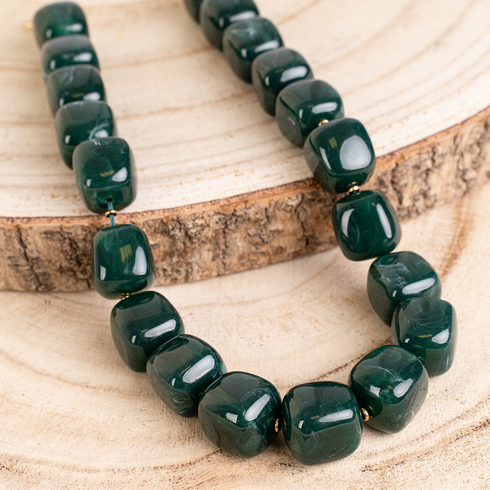 COLLANA GIROCOLLO CON PIETRE A CUBO IRREGOLARE