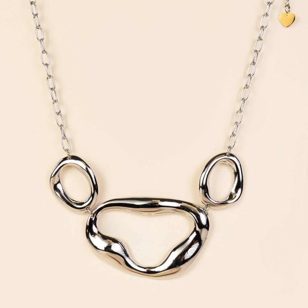 COLLANA GIROCOLLO CON ANELLI IRREGOLARI