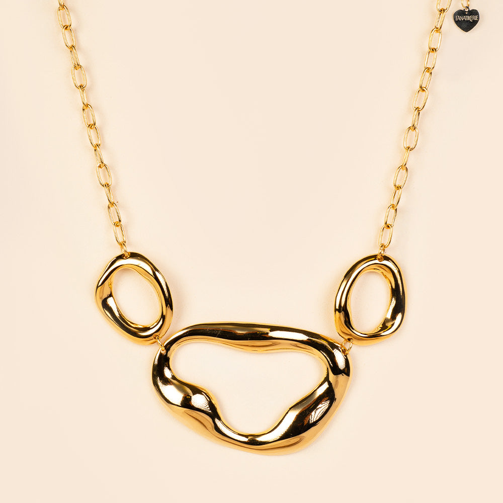 COLLANA GIROCOLLO CON ANELLI IRREGOLARI