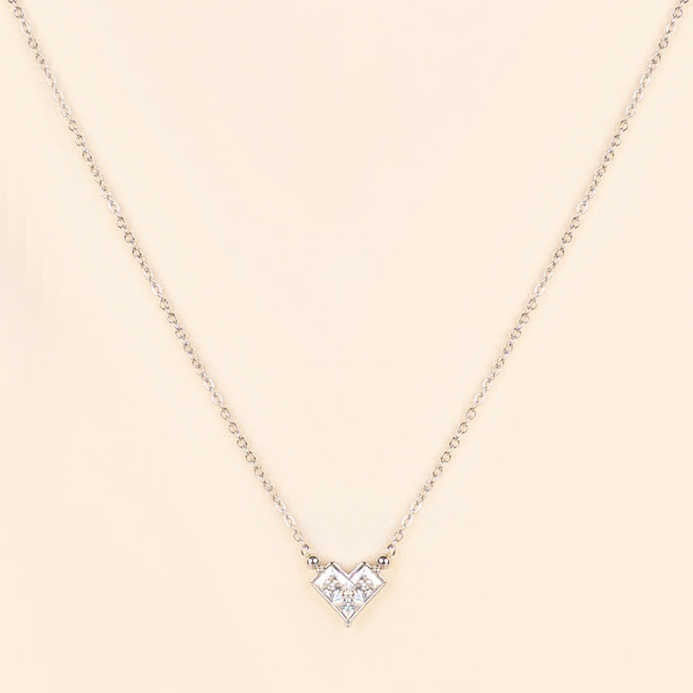 COLLANA GIROCOLLO CON CUORE QUADRATO