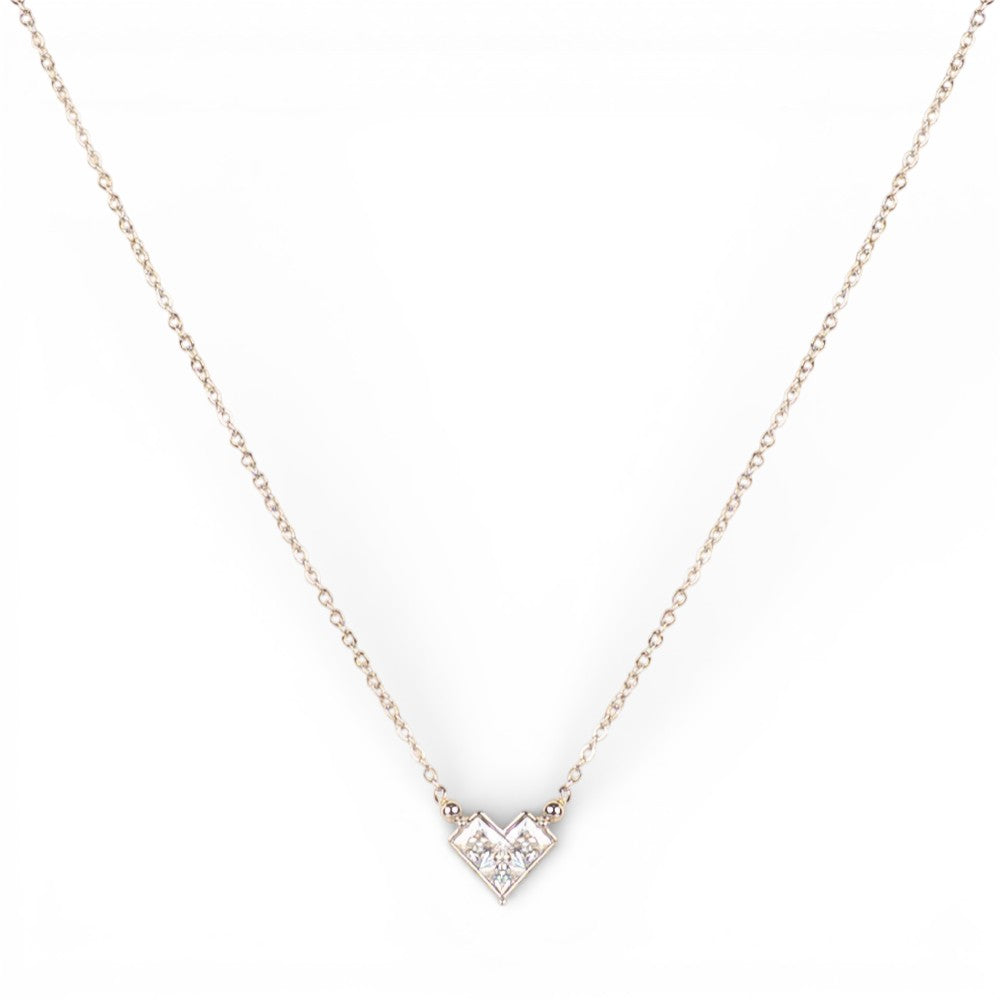 COLLANA GIROCOLLO CON CUORE QUADRATO