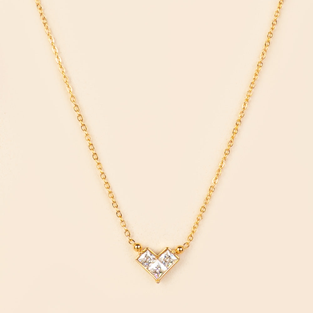 COLLANA GIROCOLLO CON CUORE QUADRATO