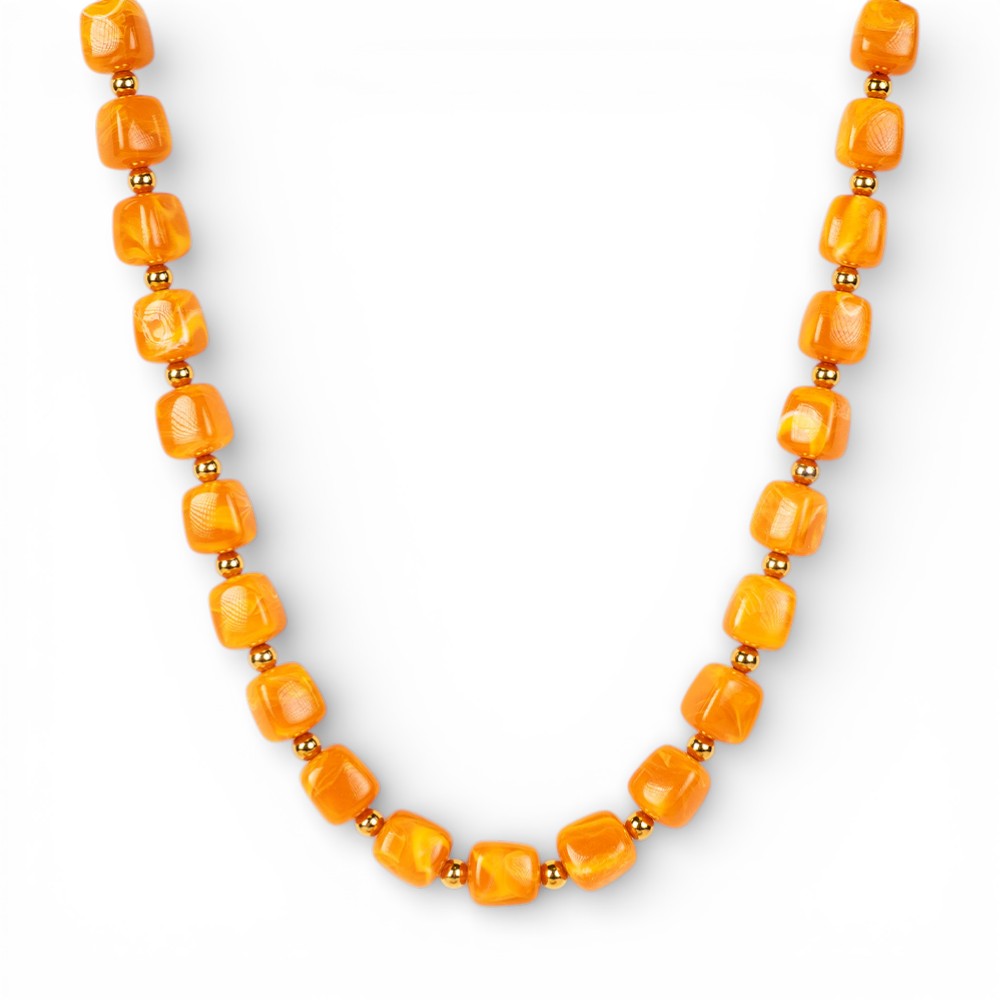 COLLANA GIROCOLLO CON PIETRE QUADRATE