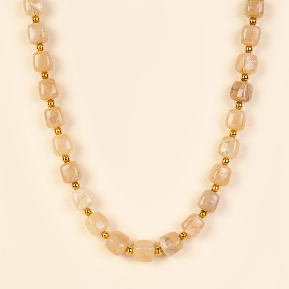 COLLANA GIROCOLLO CON PIETRE QUADRATE