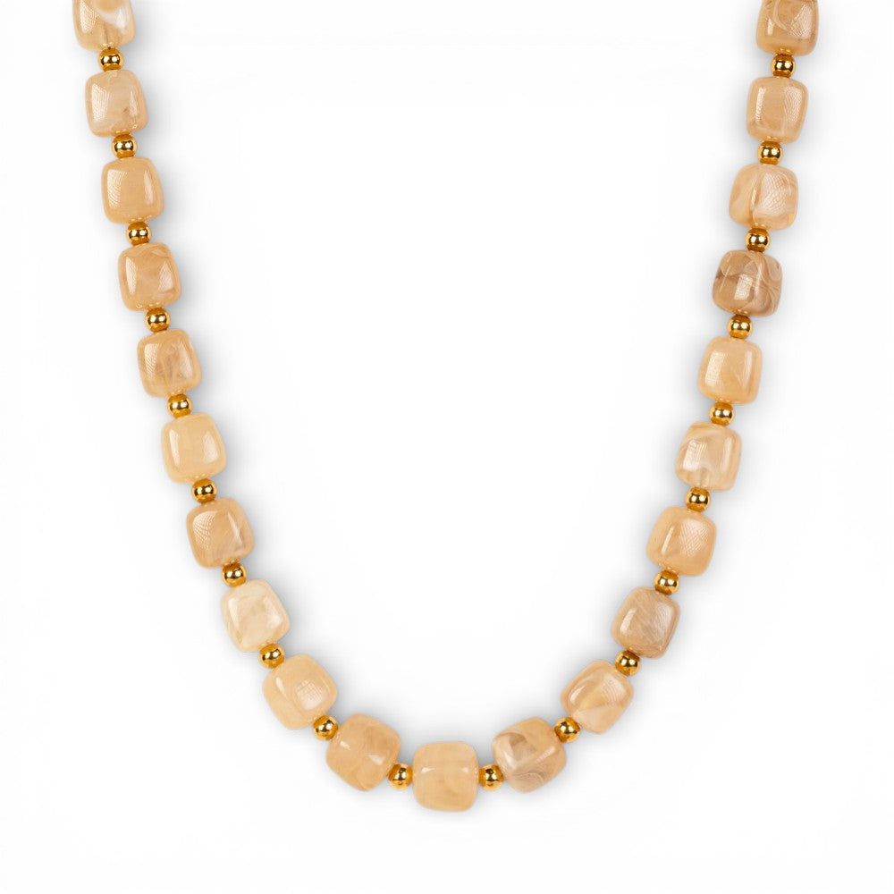 COLLANA GIROCOLLO CON PIETRE QUADRATE