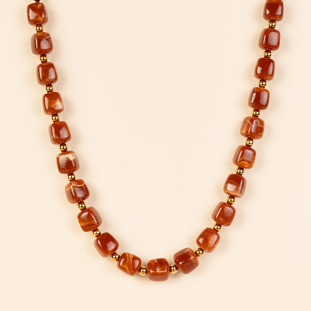 COLLANA GIROCOLLO CON PIETRE QUADRATE