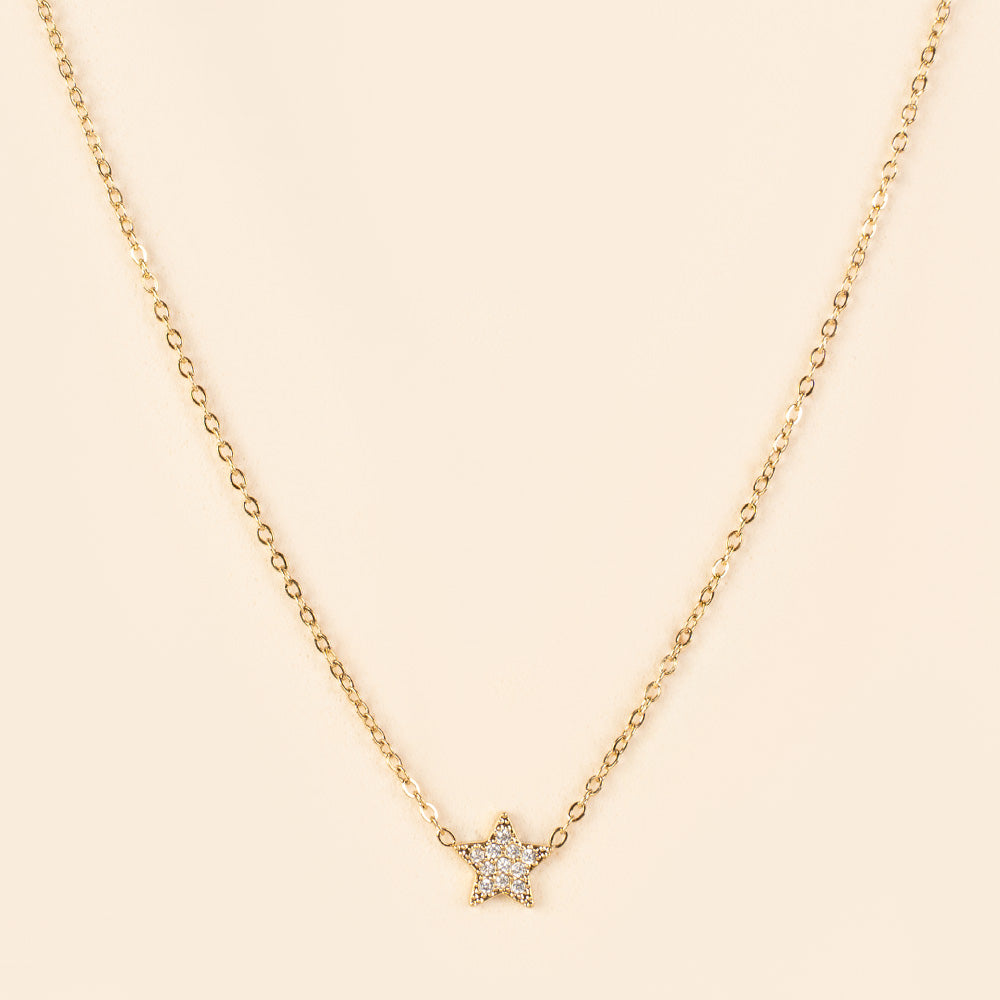 COLLANA GIROCOLLO A CATENA CON STELLA DI STRASS