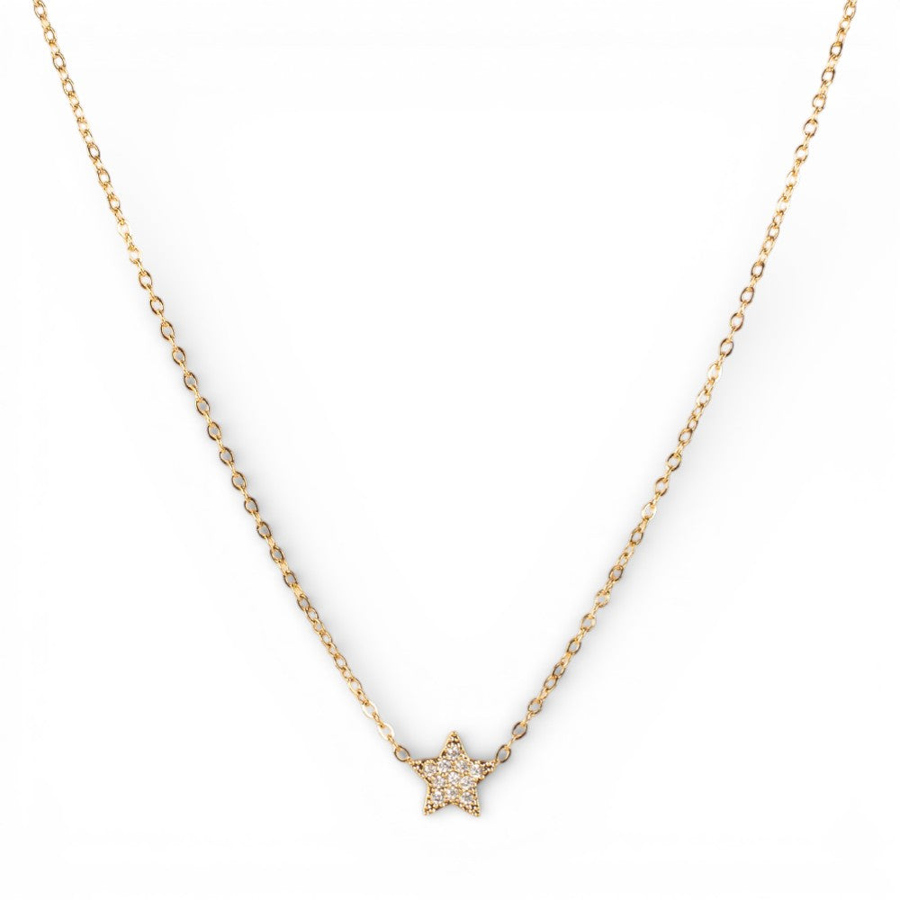 COLLANA GIROCOLLO A CATENA CON STELLA DI STRASS