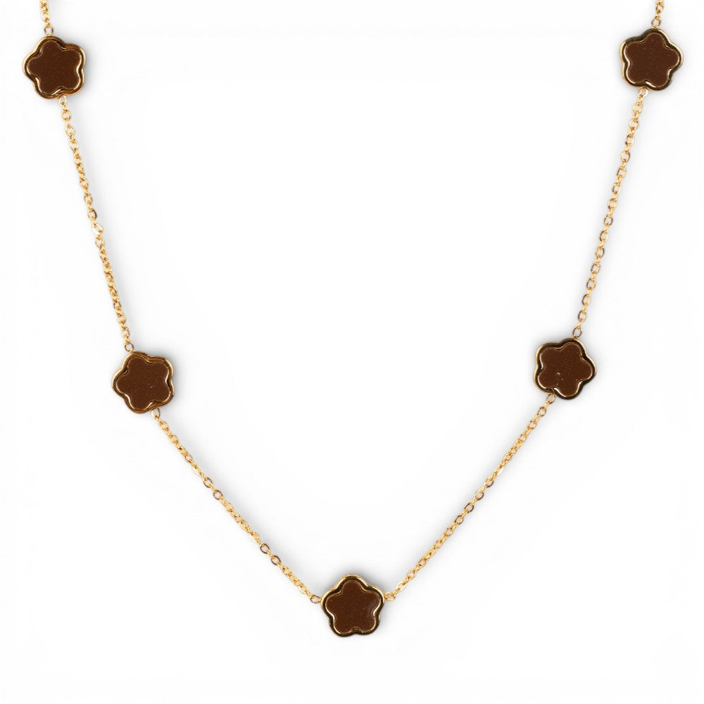 COLLANA GIROCOLO A CATENA CON FIORI