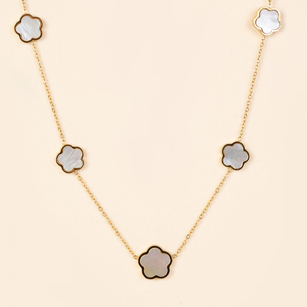 COLLANA GIROCOLO A CATENA CON FIORI