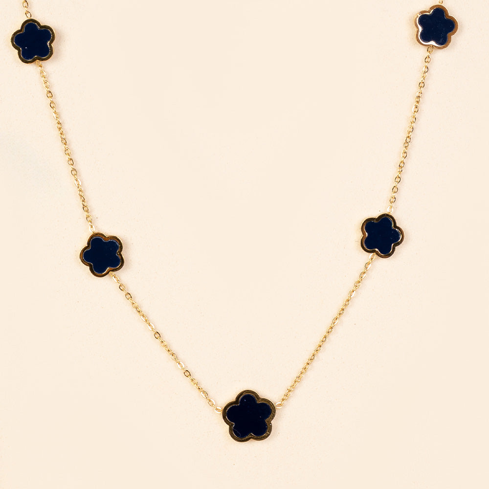 COLLANA GIROCOLO A CATENA CON FIORI