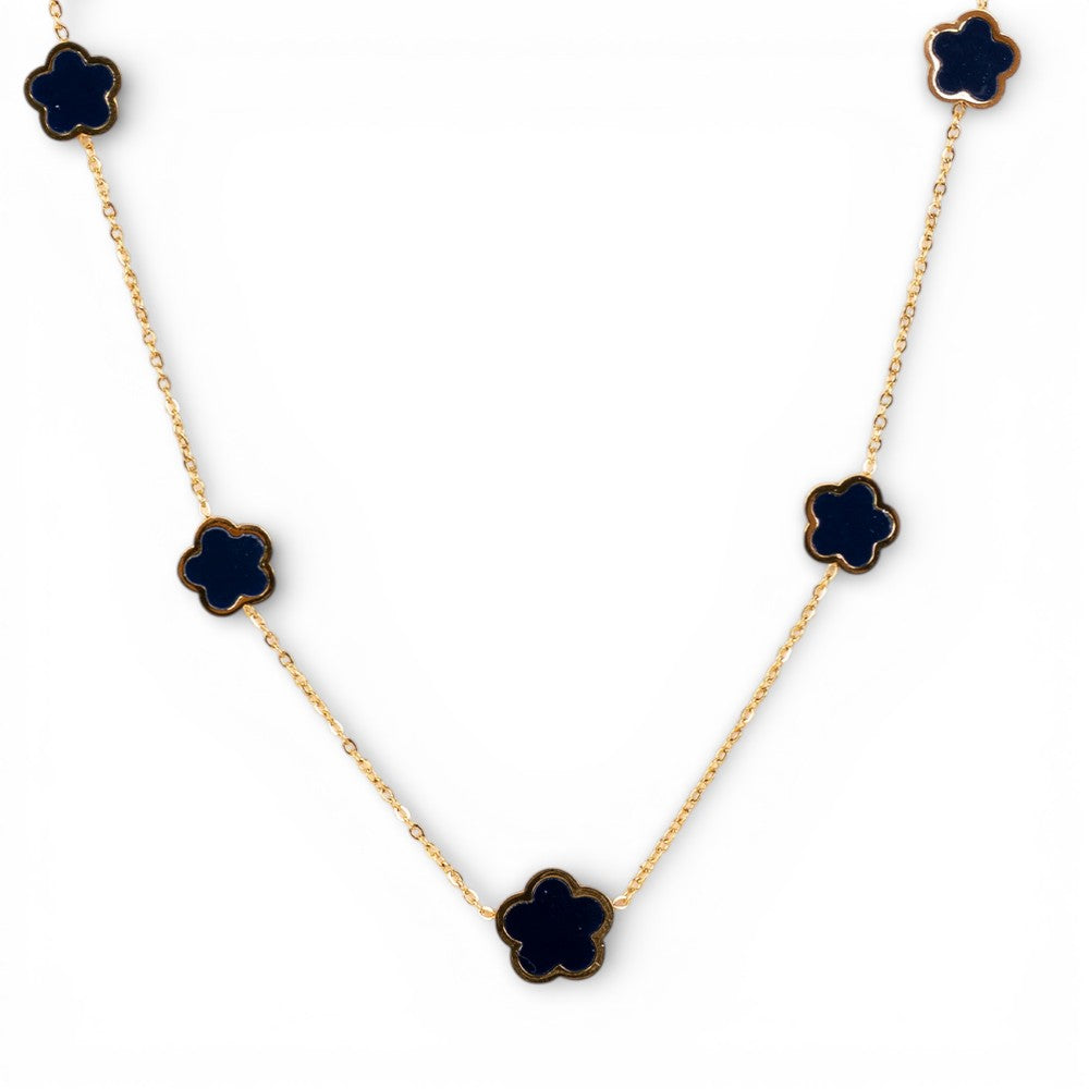 COLLANA GIROCOLO A CATENA CON FIORI