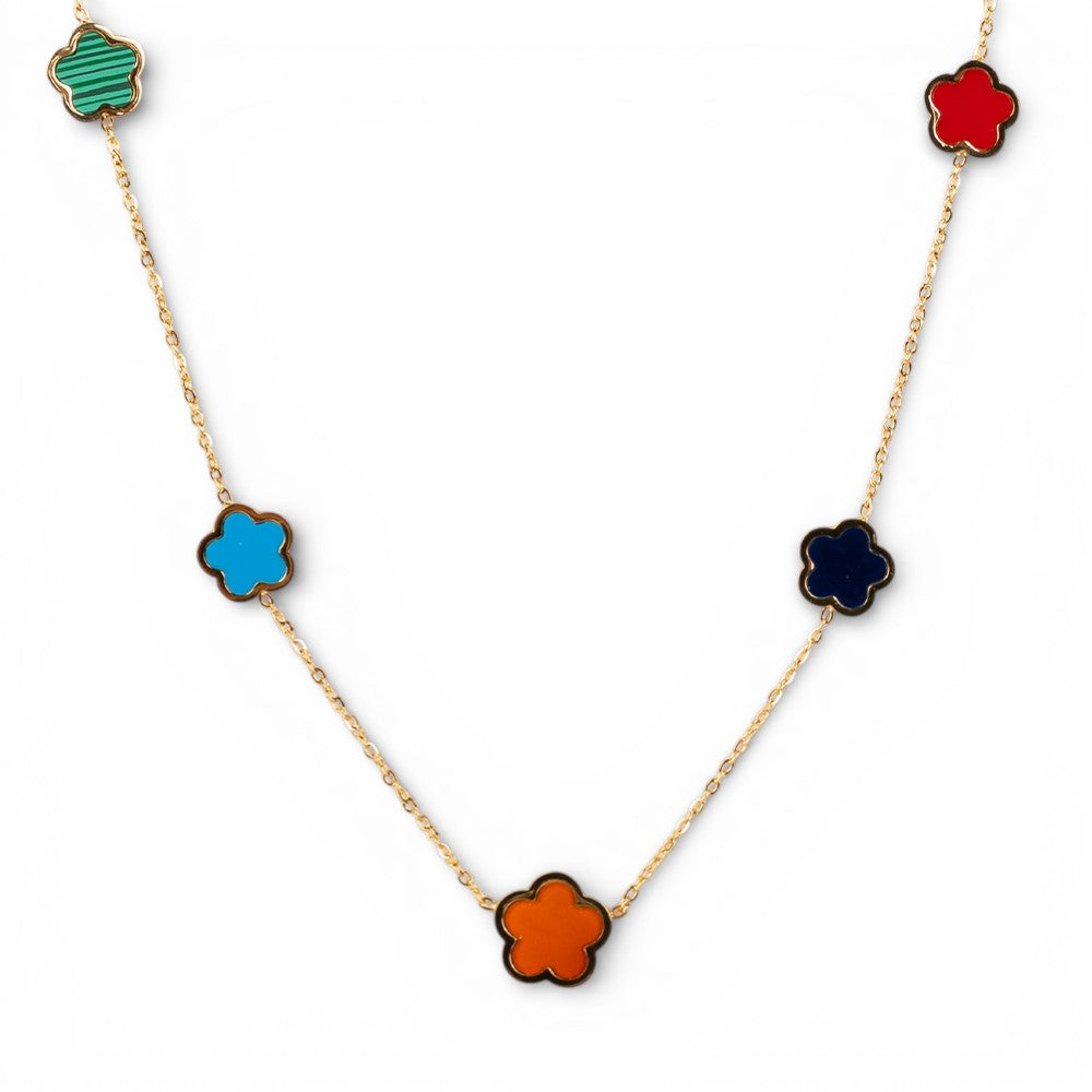 COLLANA GIROCOLO A CATENA CON FIORI