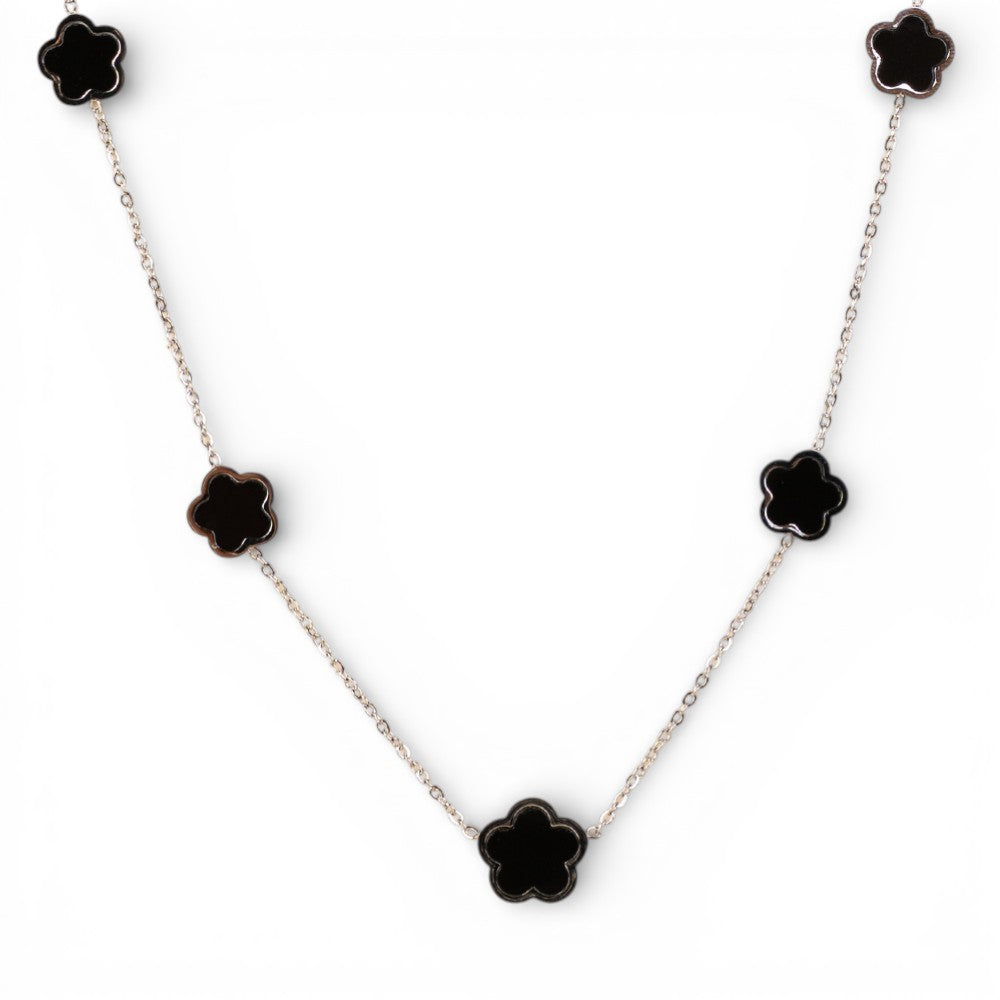 COLLANA GIROCOLO A CATENA CON FIORI