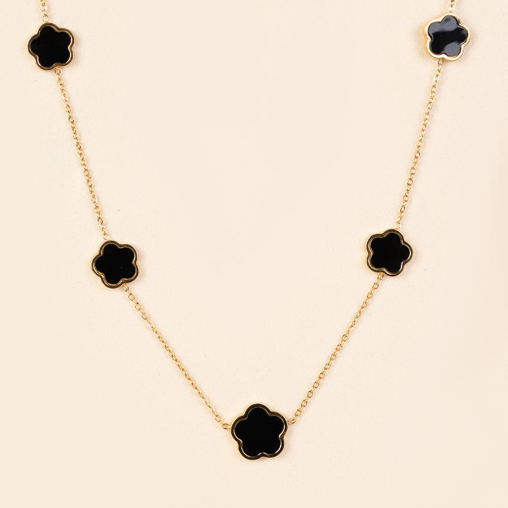 COLLANA GIROCOLO A CATENA CON FIORI