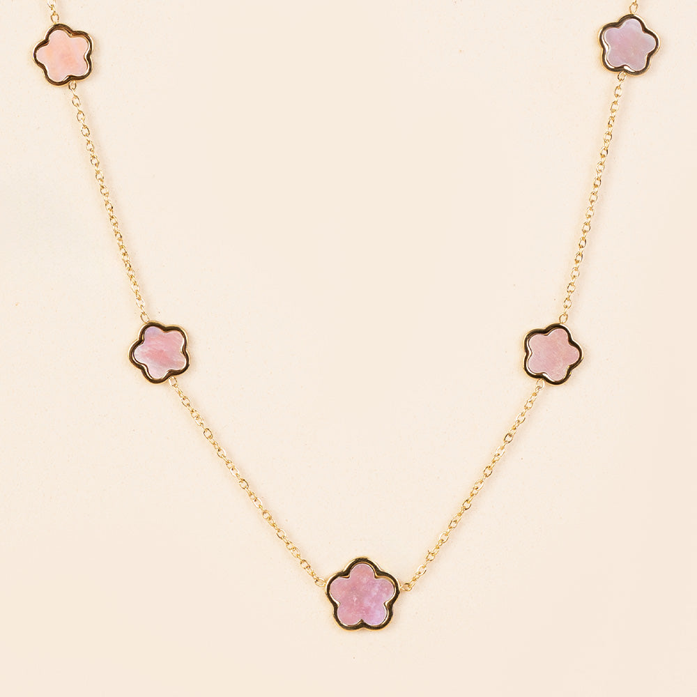 COLLANA GIROCOLO A CATENA CON FIORI