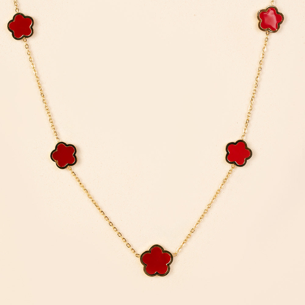 COLLANA GIROCOLO A CATENA CON FIORI