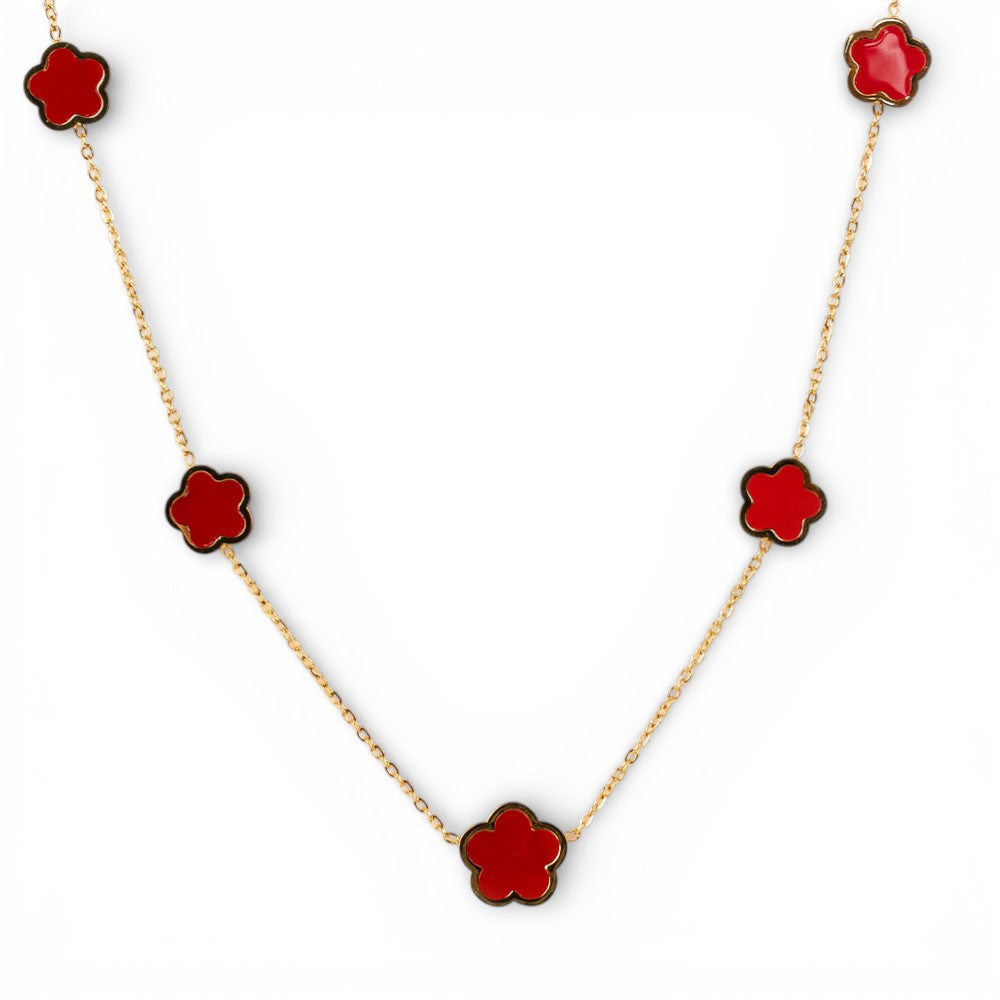 COLLANA GIROCOLO A CATENA CON FIORI