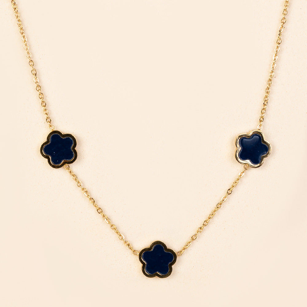 COLLANA GIROCOLO A CATENA CON FIORI
