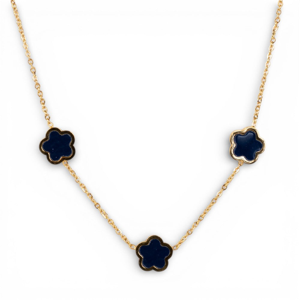 COLLANA GIROCOLO A CATENA CON FIORI