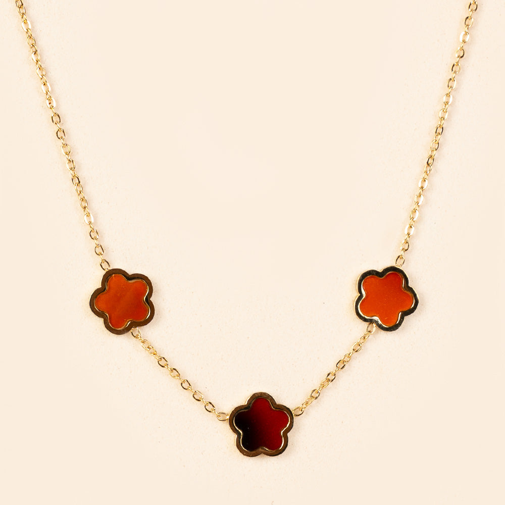 COLLANA GIROCOLO A CATENA CON FIORI