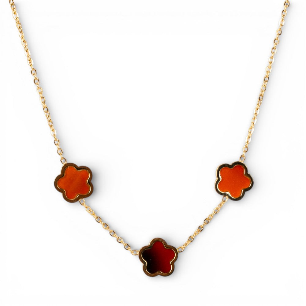 COLLANA GIROCOLO A CATENA CON FIORI