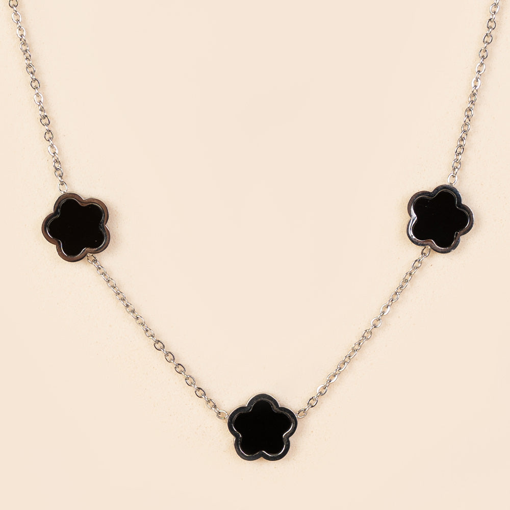 COLLANA GIROCOLO A CATENA CON FIORI