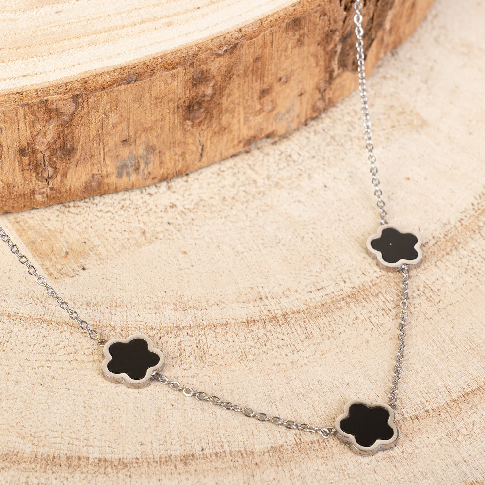 COLLANA GIROCOLO A CATENA CON FIORI