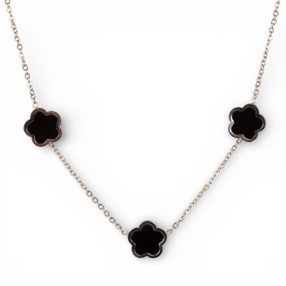 COLLANA GIROCOLO A CATENA CON FIORI