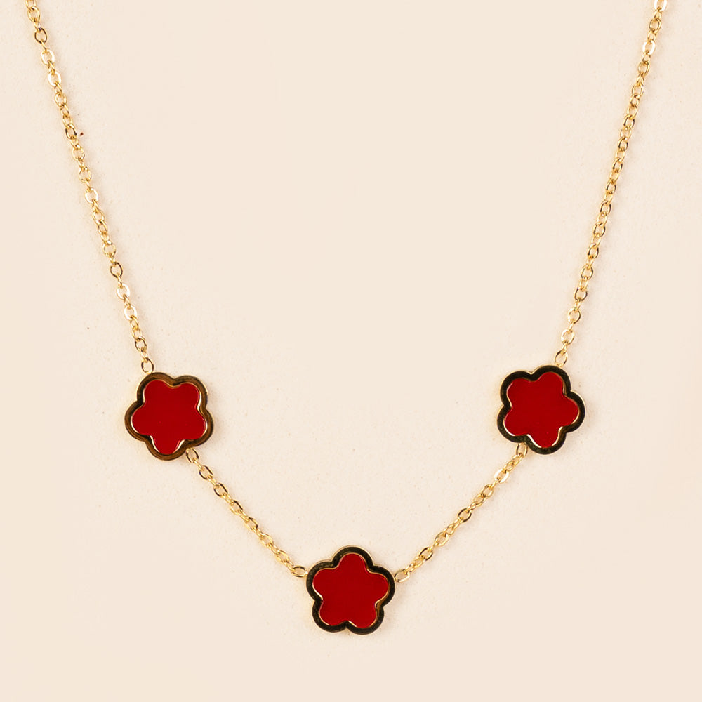 COLLANA GIROCOLO A CATENA CON FIORI