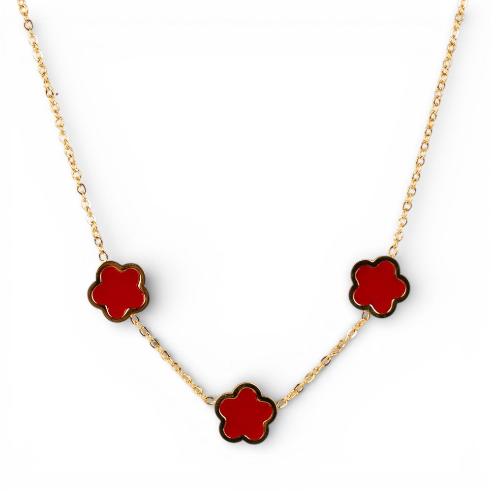 COLLANA GIROCOLO A CATENA CON FIORI
