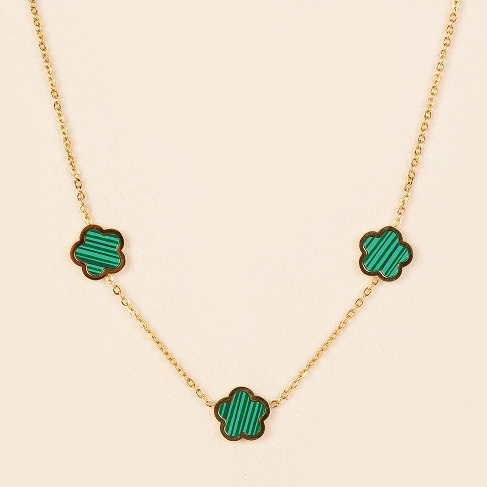 COLLANA GIROCOLO A CATENA CON FIORI