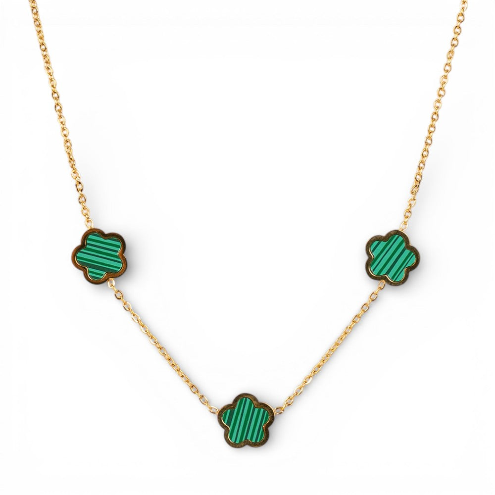 COLLANA GIROCOLO A CATENA CON FIORI